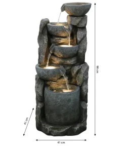 Dehner Gartenbrunnen > Polyethylen-Gartenbrunnen Gresta, solarfähig, ca. H97,5 cm