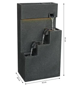 Dehner Gartenbrunnen > Polyethylen-Gartenbrunnen Gradino, solarfähig, ca. H80,5 cm