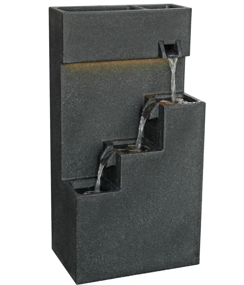 Dehner Gartenbrunnen > Polyethylen-Gartenbrunnen Gradino, solarfähig, ca. H80,5 cm