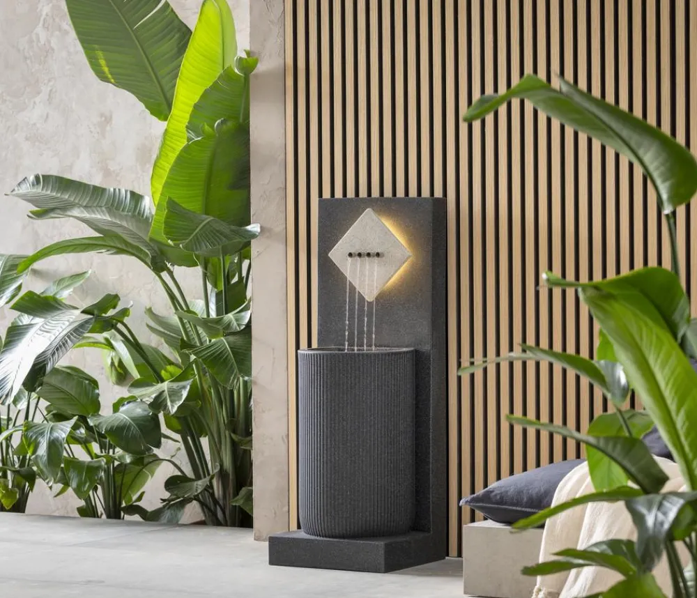 Dehner Polyethylen-Gartenbrunnen Triton, solarfähig, ca. H96,5 cm Best