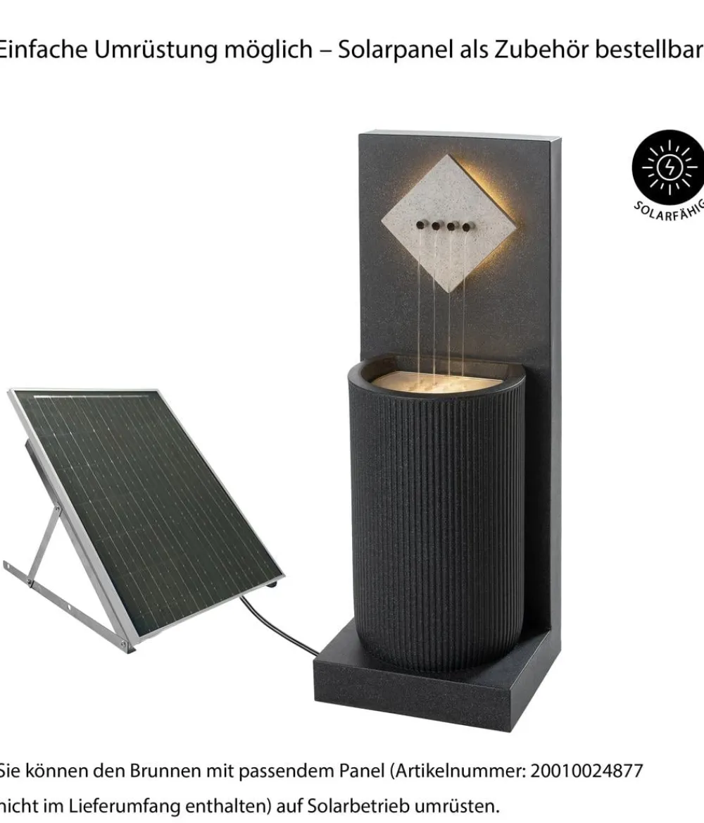Dehner Polyethylen-Gartenbrunnen Triton, solarfähig, ca. H96,5 cm Best