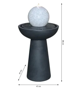 Dehner Polyethylen-Gartenbrunnen Aurora, solarfähig, ca. H88 cm Best