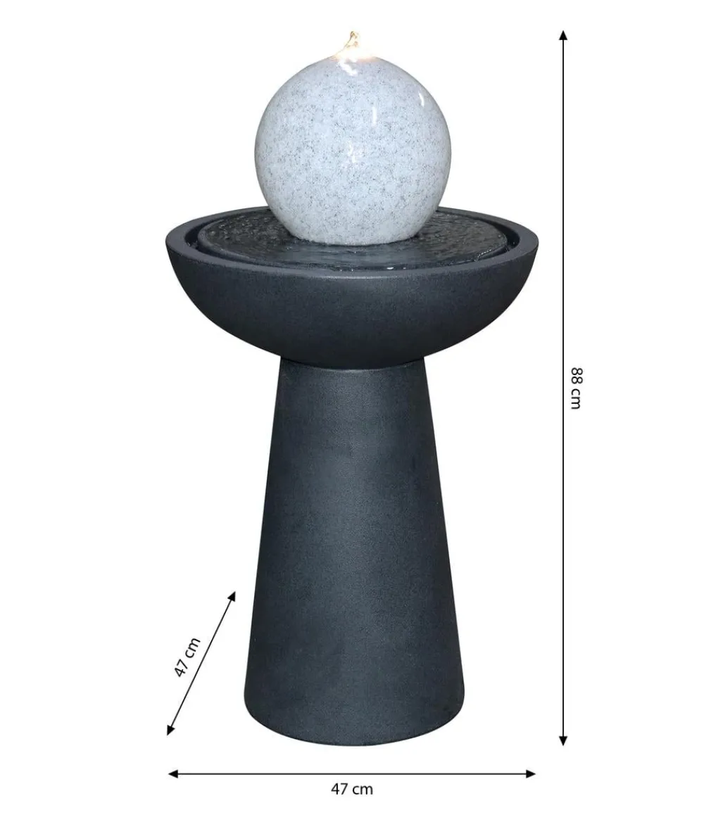 Dehner Polyethylen-Gartenbrunnen Aurora, solarfähig, ca. H88 cm Best