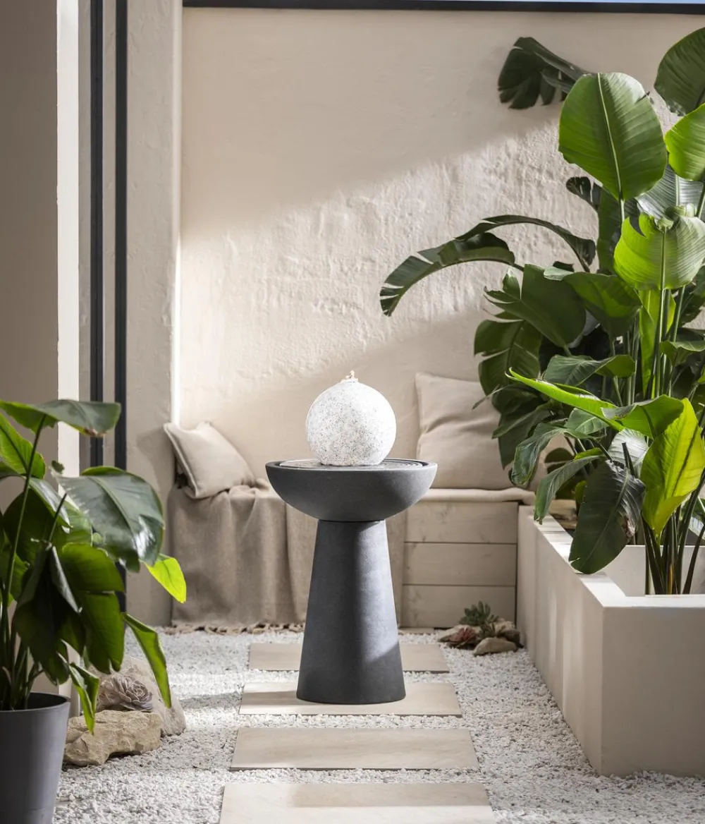 Dehner Polyethylen-Gartenbrunnen Aurora, solarfähig, ca. H88 cm Best