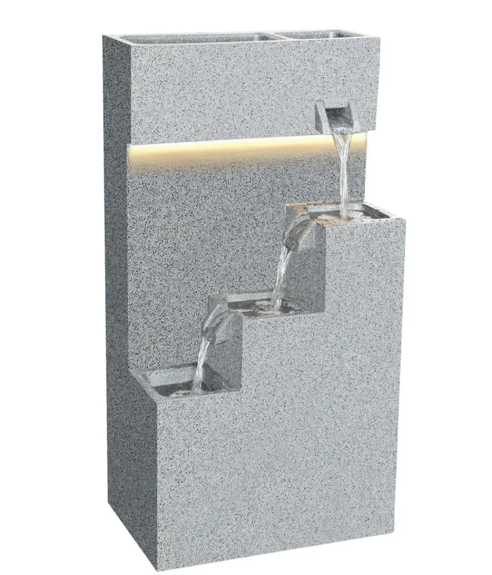 Dehner Gartenbrunnen - Polyethylen-Gartenbrunnen Gradino, solarfähig, ca. H80,5 cm