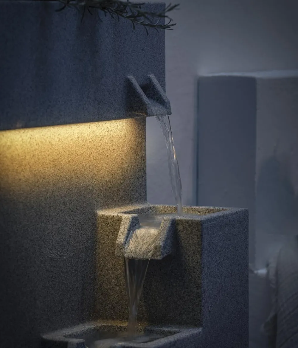 Dehner Gartenbrunnen - Polyethylen-Gartenbrunnen Gradino, solarfähig, ca. H80,5 cm