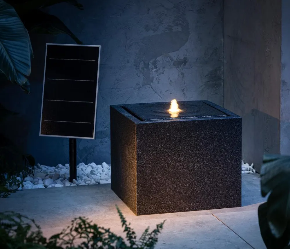 Dehner Gartenbrunnen > Polyethylen-Solarbrunnen Biala, ca. H32,5 cm