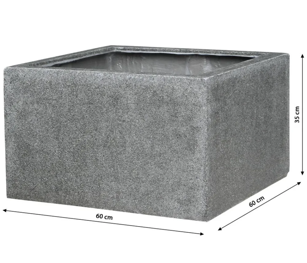 Dehner Polyresin-Brunnenumrandung, ca. B60/H35/T60 cm Grau Online