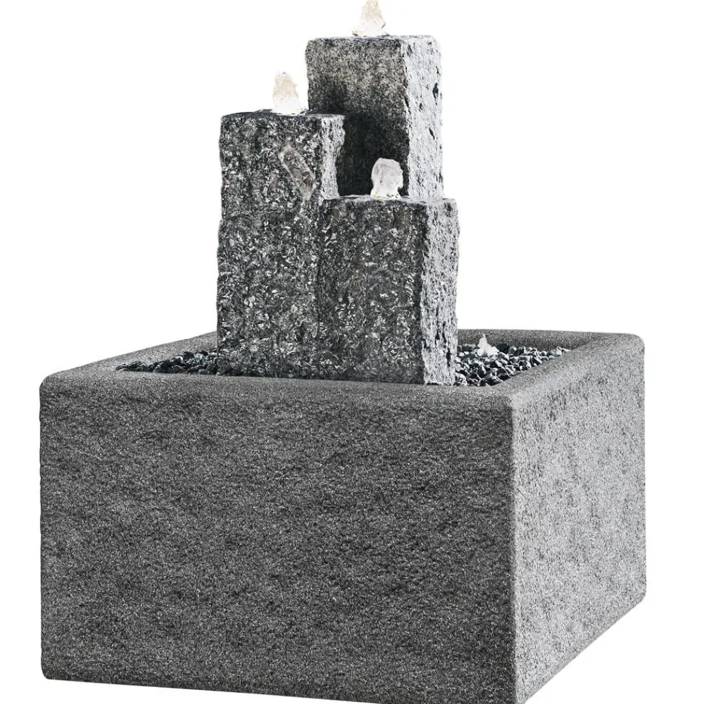 Dehner Polyresin-Brunnenumrandung, ca. B60/H35/T60 cm Grau Online