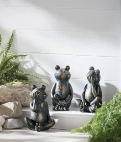 Dehner Gartenzwerge & Gartenfiguren - Polyresin-Frosch Grün