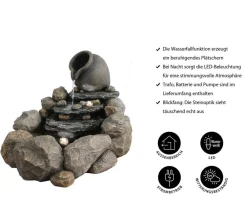 Dehner Gartenbrunnen > Polyresin-Gartenbrunnen Soltero, solarfähig, ca. H54,4 cm