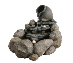 Dehner Gartenbrunnen > Polyresin-Gartenbrunnen Soltero, solarfähig, ca. H54,4 cm