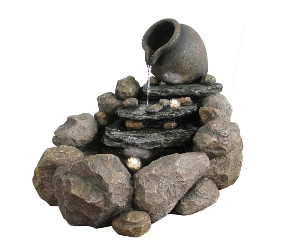 Dehner Gartenbrunnen > Polyresin-Gartenbrunnen Soltero, solarfähig, ca. H54,4 cm