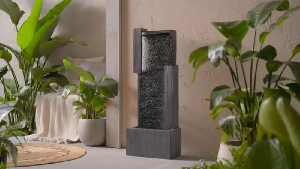Dehner Polyresin-Gartenbrunnen Minerva, solarfähig, ca. H100 cm Clearance