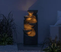 Dehner Gartenbrunnen > Polyresin-Gartenbrunnen Salo, solarfähig, ca. H81 cm