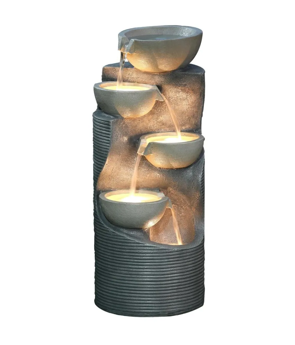 Dehner Gartenbrunnen > Polyresin-Gartenbrunnen Salo, solarfähig, ca. H81 cm