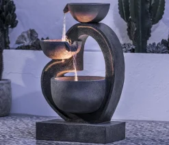 Dehner Gartenbrunnen > Polyresin-Gartenbrunnen Heart, solarfähig, ca. H72,5 cm