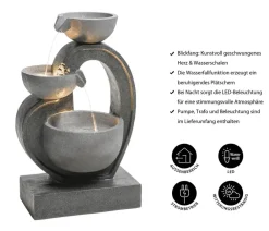 Dehner Gartenbrunnen > Polyresin-Gartenbrunnen Heart, solarfähig, ca. H72,5 cm