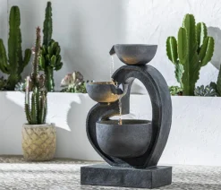 Dehner Gartenbrunnen > Polyresin-Gartenbrunnen Heart, solarfähig, ca. H72,5 cm