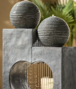 Dehner Polyresin-Gartenbrunnen Amor, solarfähig, ca. H99 cm New