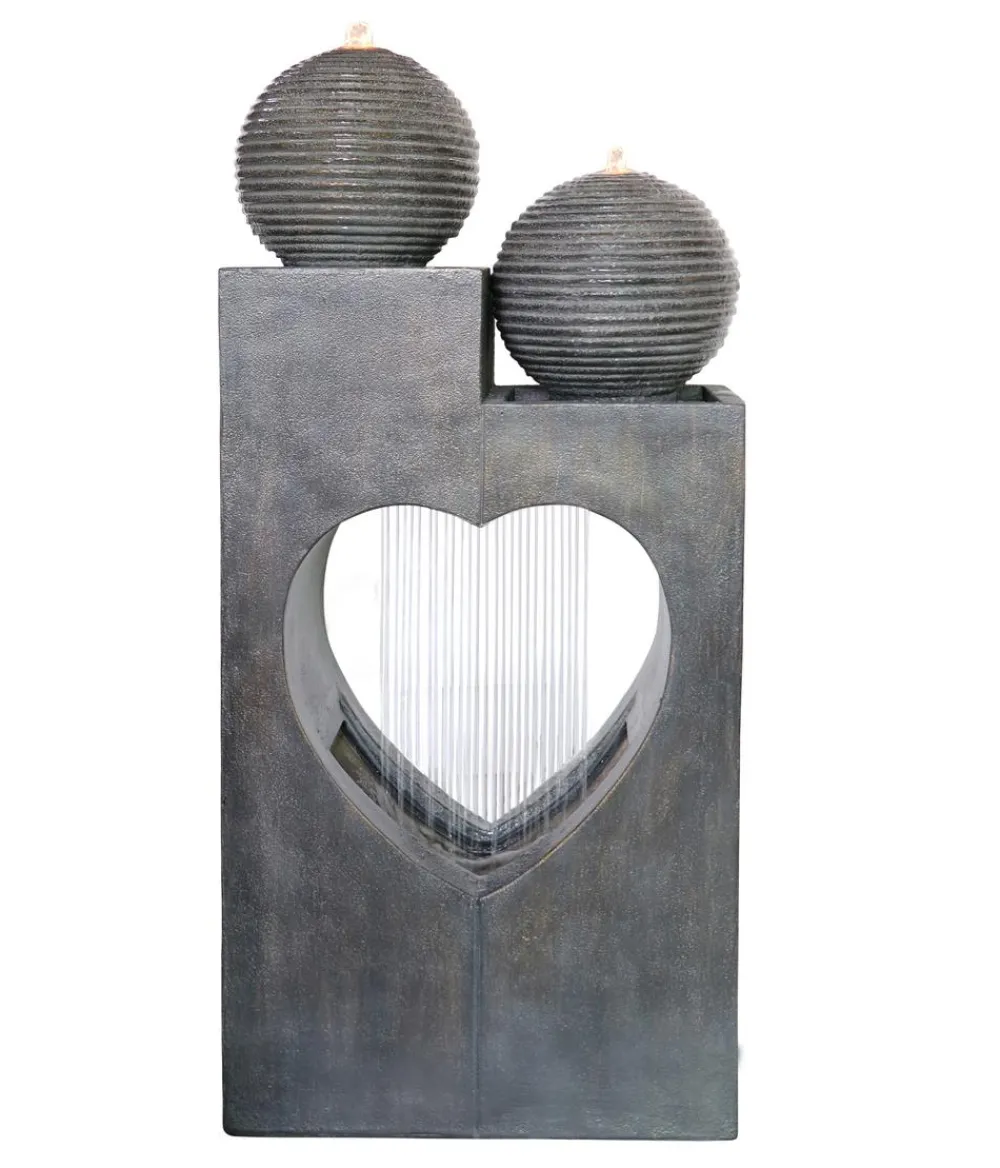 Dehner Polyresin-Gartenbrunnen Amor, solarfähig, ca. H99 cm New