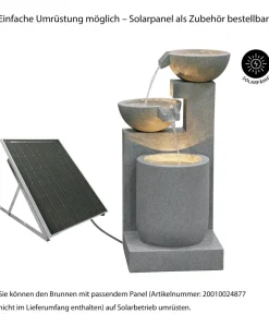 Dehner Polyresin-Gartenbrunnen Samson, solarfähig, ca. H100 cm New