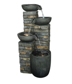 Dehner Polyresin-Gartenbrunnen Mattone, solarfähig, ca. H89 cm Best