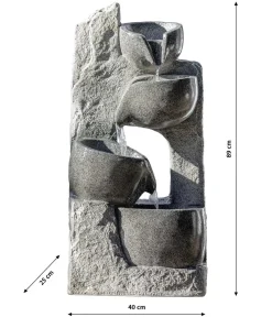 Dehner Gartenbrunnen > Polyresin-Gartenbrunnen Circ, solarfähig, ca. H89 cm