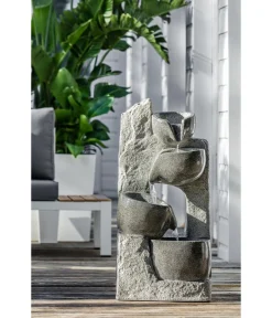 Dehner Gartenbrunnen > Polyresin-Gartenbrunnen Circ, solarfähig, ca. H89 cm