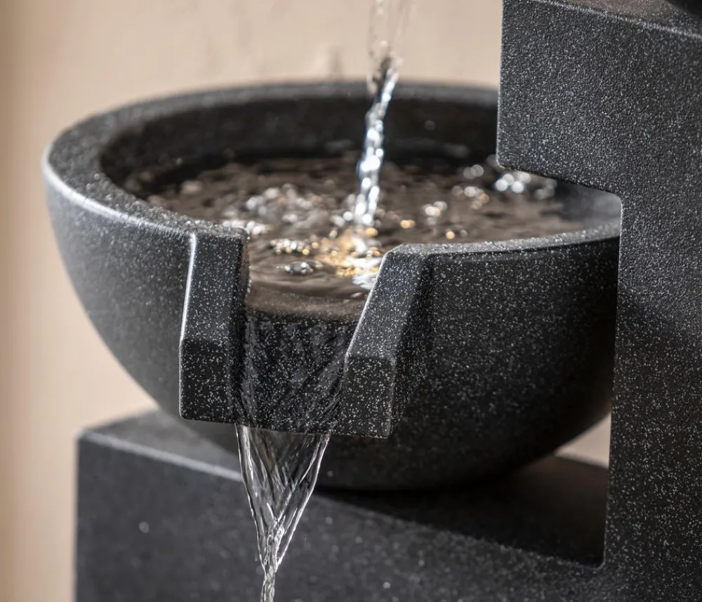 Dehner Gartenbrunnen - Polyresin-Gartenbrunnen Samson, solarfähig, ca. H100 cm