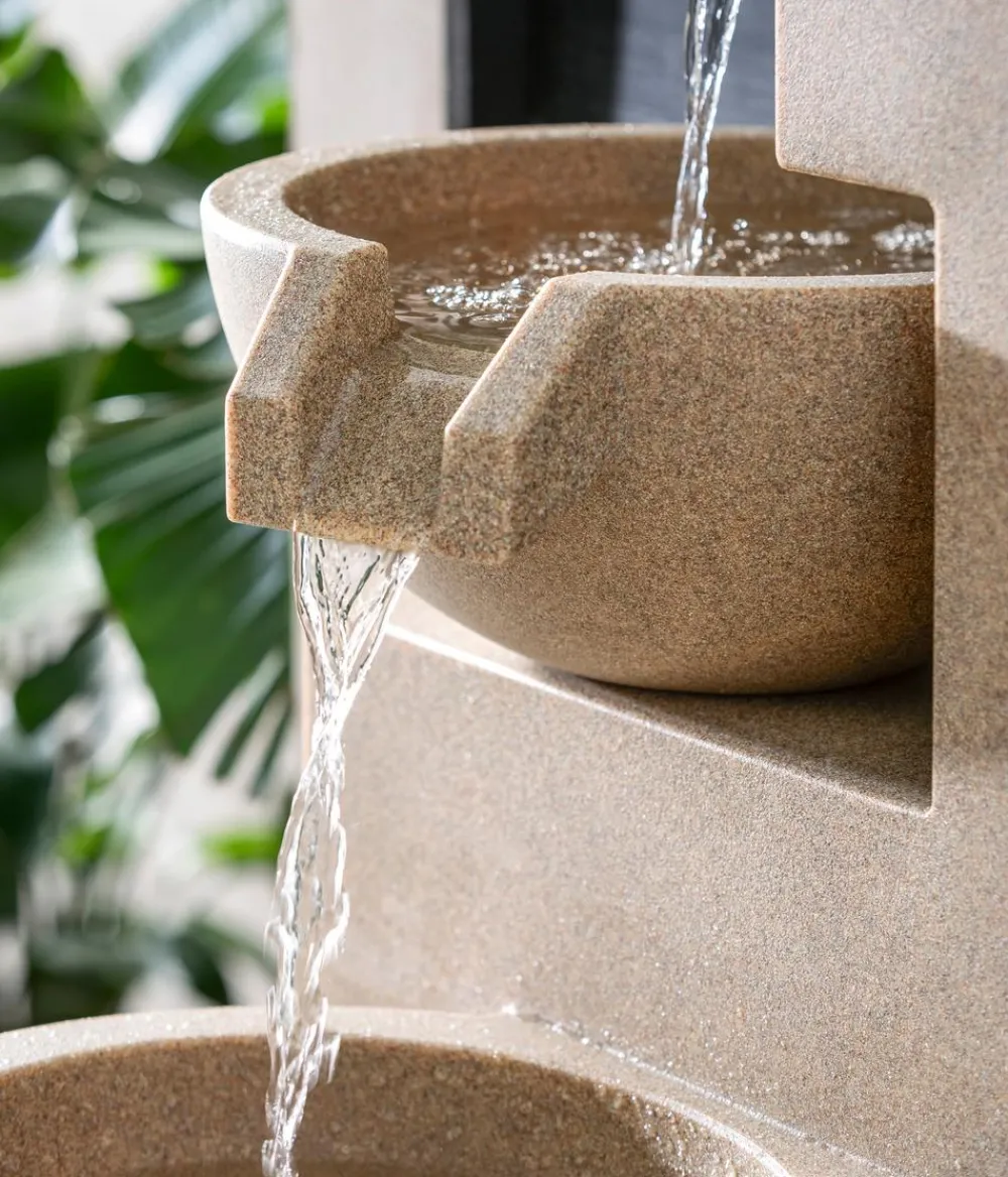 Dehner Gartenbrunnen - Polyresin-Gartenbrunnen Samson, solarfähig, ca. H100 cm