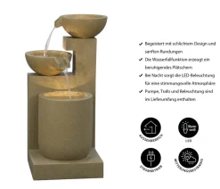 Dehner Gartenbrunnen - Polyresin-Gartenbrunnen Samson, solarfähig, ca. H100 cm