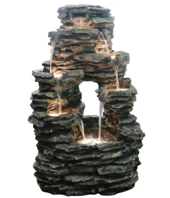 Dehner Gartenbrunnen - Polyresin-Gartenbrunnen Salto, solarfähig, ca. H99 cm