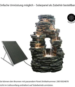 Dehner Gartenbrunnen - Polyresin-Gartenbrunnen Salto, solarfähig, ca. H99 cm