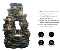 Dehner Gartenbrunnen - Polyresin-Gartenbrunnen Salto, solarfähig, ca. H99 cm