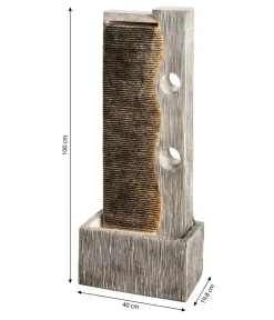 Dehner Gartenbrunnen - Polyresin-Gartenbrunnen Eclipse, solarfähig, ca. H100 cm