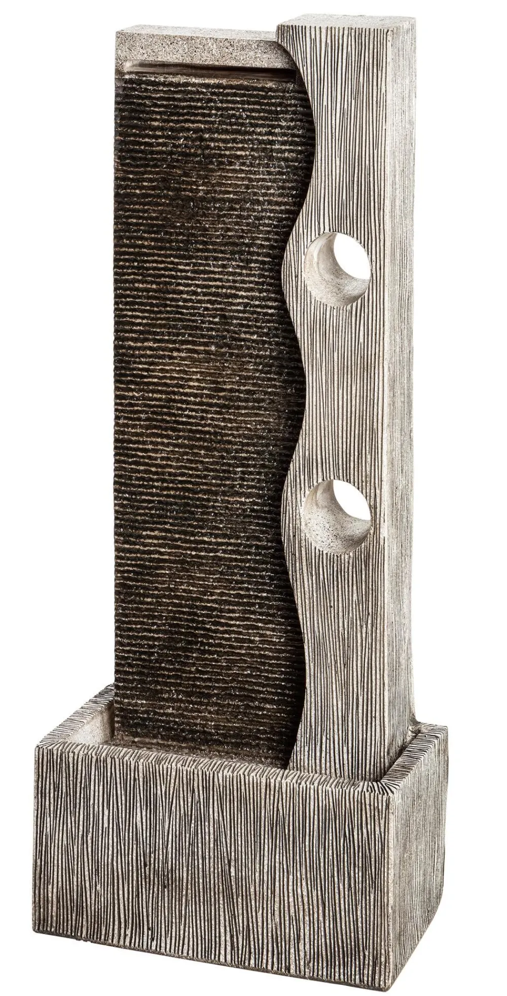 Dehner Gartenbrunnen - Polyresin-Gartenbrunnen Eclipse, solarfähig, ca. H100 cm