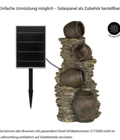 Dehner Gartenbrunnen - Polyresin-Gartenbrunnen Krüge, solarfähig, ca. H118 cm