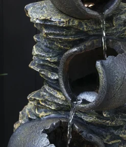 Dehner Gartenbrunnen - Polyresin-Gartenbrunnen Krüge, solarfähig, ca. H118 cm