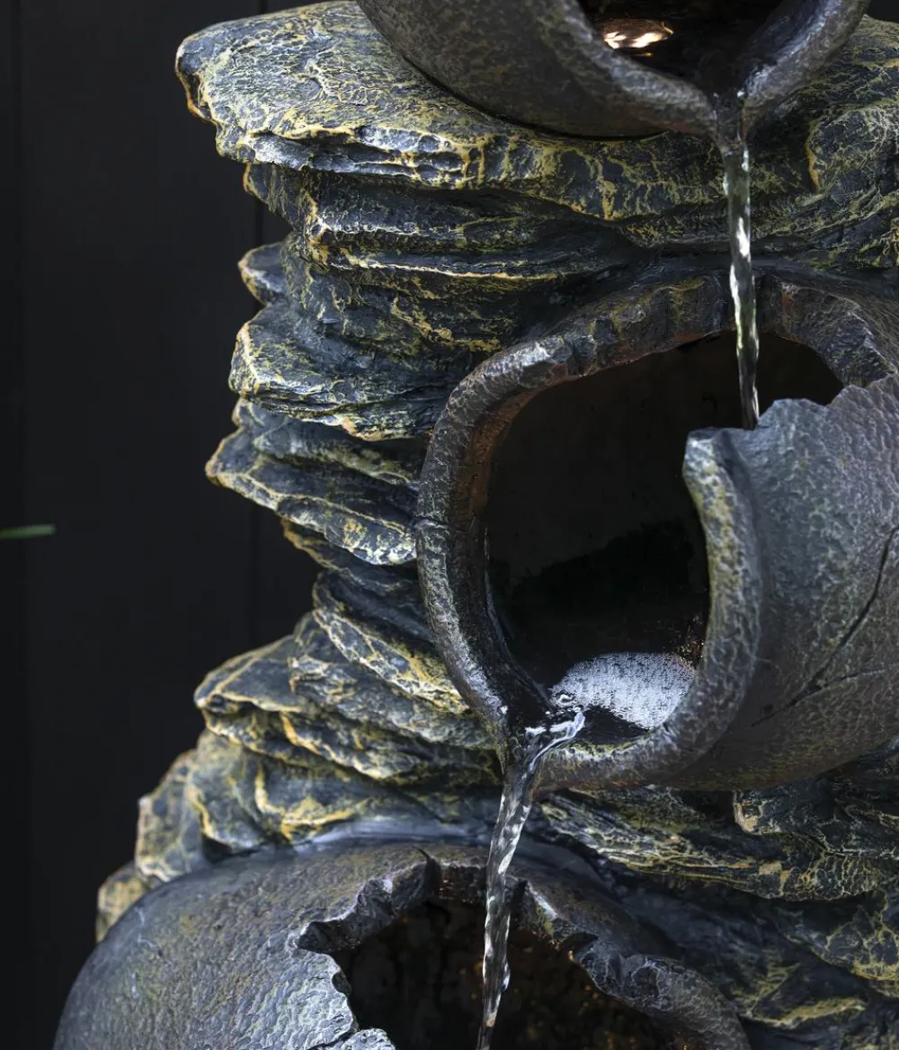 Dehner Gartenbrunnen - Polyresin-Gartenbrunnen Krüge, solarfähig, ca. H118 cm