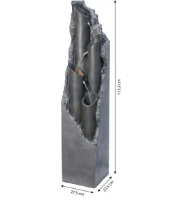 Dehner Gartenbrunnen - Polyresin-Gartenbrunnen Tubi, solarfähig, ca. H113 cm