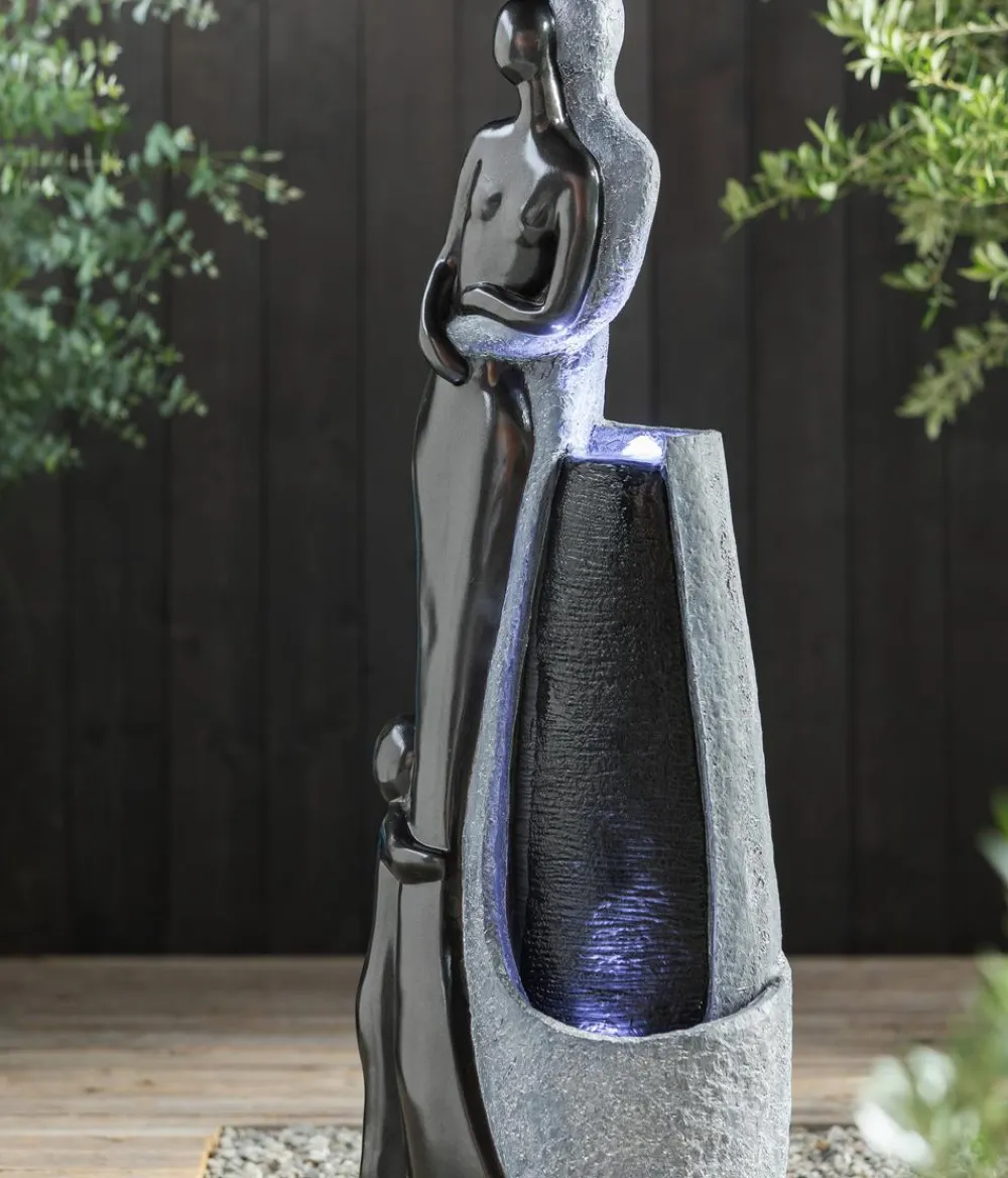 Dehner Gartenbrunnen > Polyresin-Gartenbrunnen Family, solarfähig, ca. H120 cm
