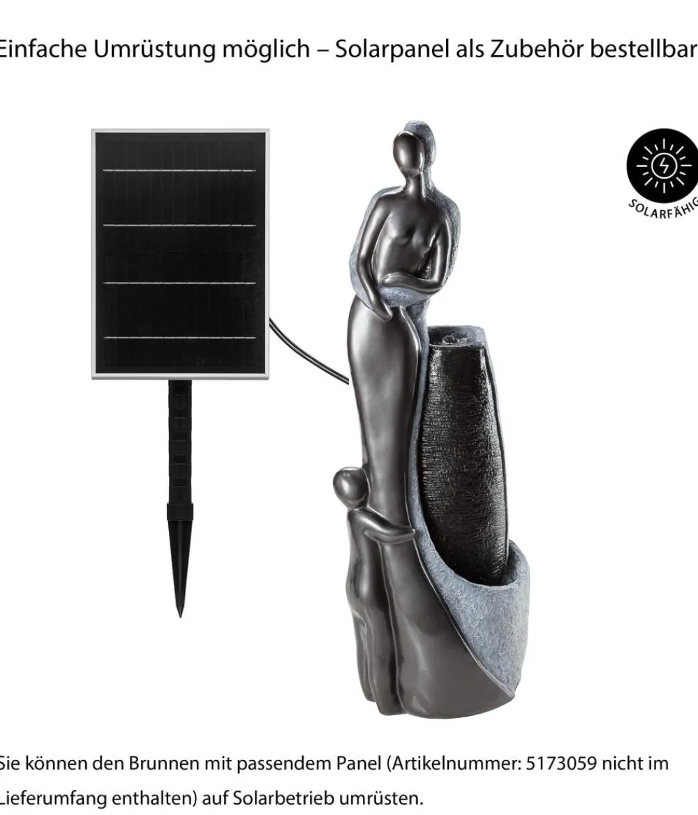 Dehner Gartenbrunnen > Polyresin-Gartenbrunnen Family, solarfähig, ca. H120 cm