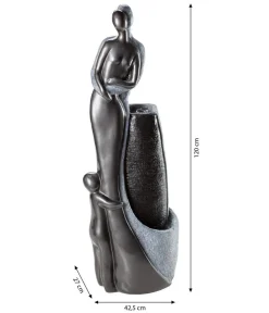 Dehner Gartenbrunnen > Polyresin-Gartenbrunnen Family, solarfähig, ca. H120 cm