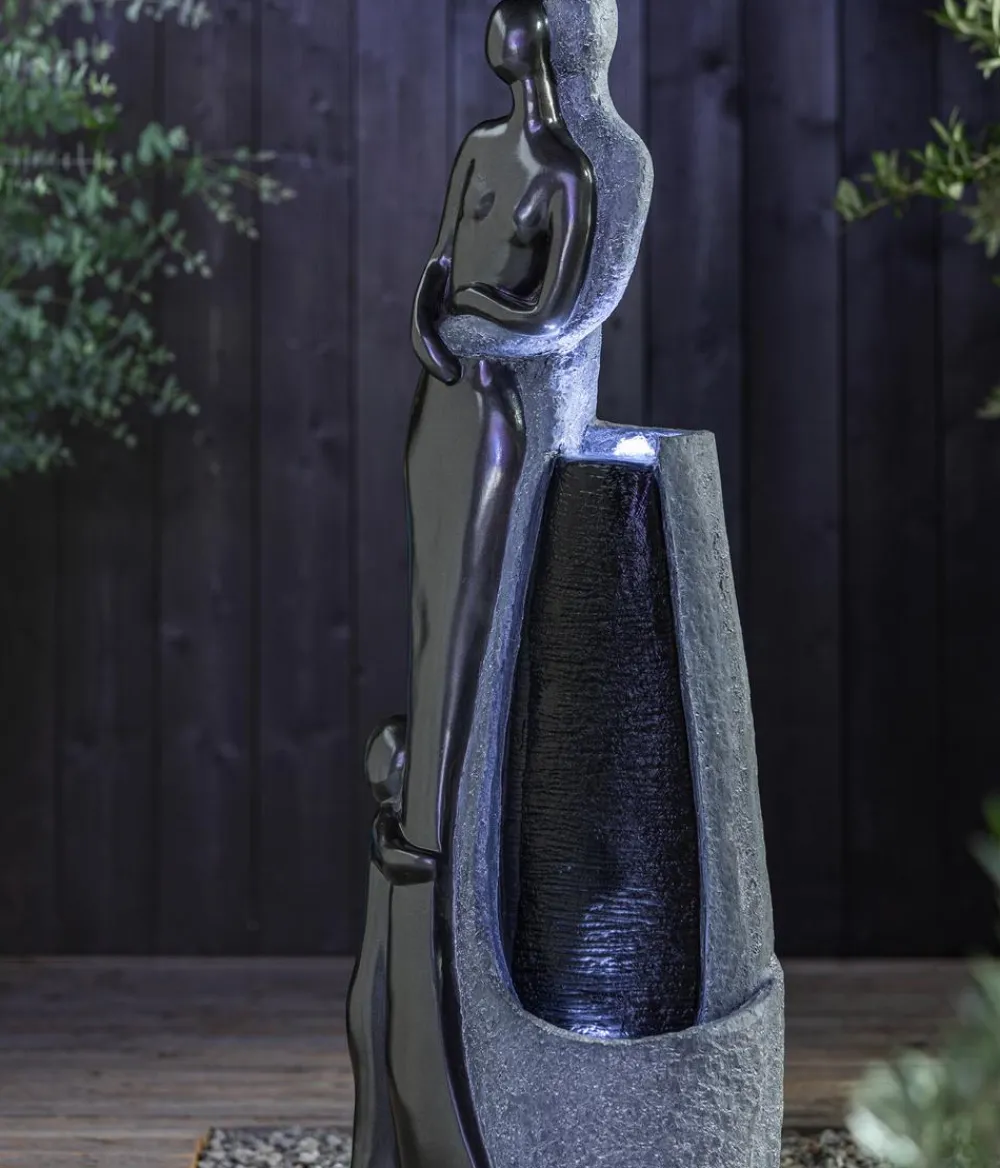 Dehner Gartenbrunnen > Polyresin-Gartenbrunnen Family, solarfähig, ca. H120 cm