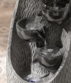 Dehner Gartenbrunnen - Polyresin-Gartenbrunnen Scale, ca. H91 cm Kaltweiß
