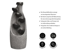 Dehner Gartenbrunnen - Polyresin-Gartenbrunnen Scale, ca. H91 cm Kaltweiß