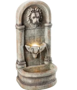 Dehner Polyresin-Wandbrunnen Faro, solarfähig, ca. H103,5 cm Hot