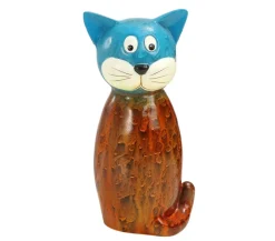 Dehner Gartenzwerge & Gartenfiguren|Zäune, Gabionen & Zubehör > Polyresin-Zaunfigur Katze, 11,8 x 9 x 23,5 cm