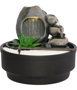 Dehner Zimmerbrunnen > Polyresin-Zimmerbrunnen Korali mit LED-Beleuchtung, ca. H21 cm